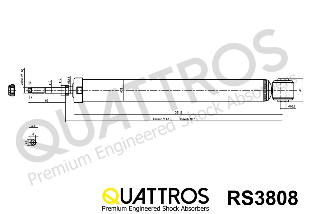 DAVID VASCO RS3808 QUATTROS Shock Absorber