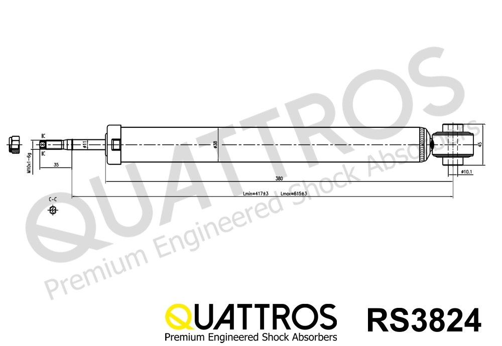 DAVID VASCO RS3824 QUATTROS Shock Absorber