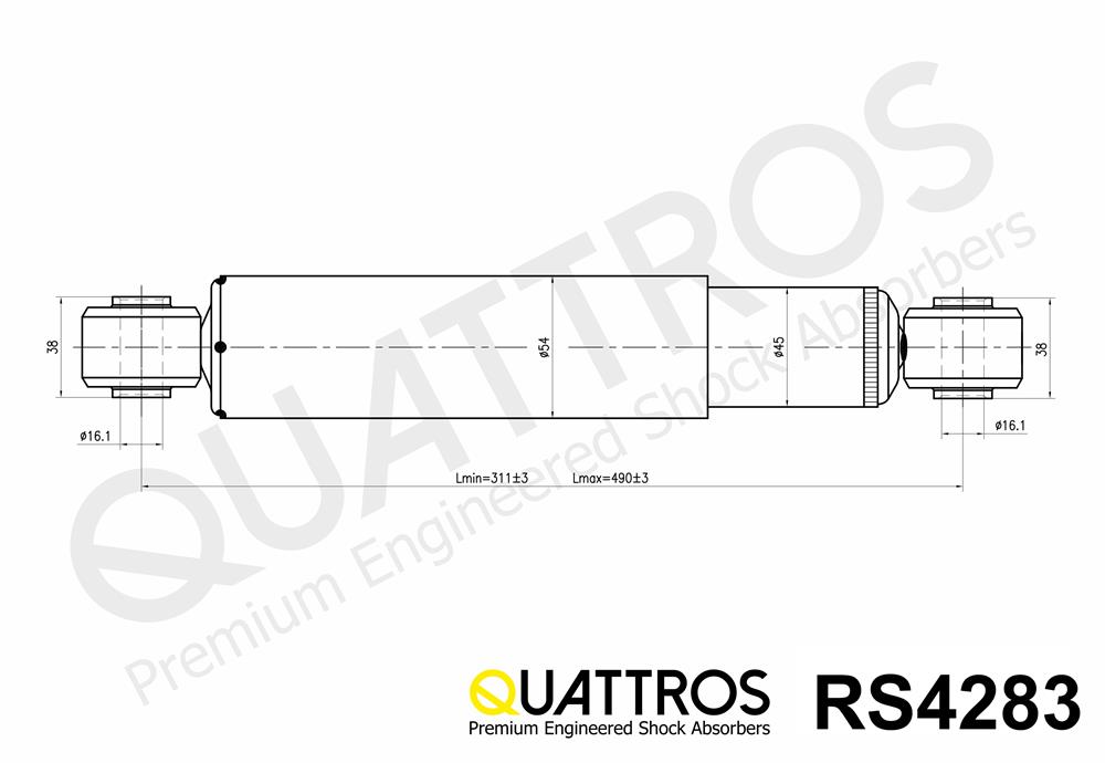DAVID VASCO RS4283 QUATTROS Shock Absorber