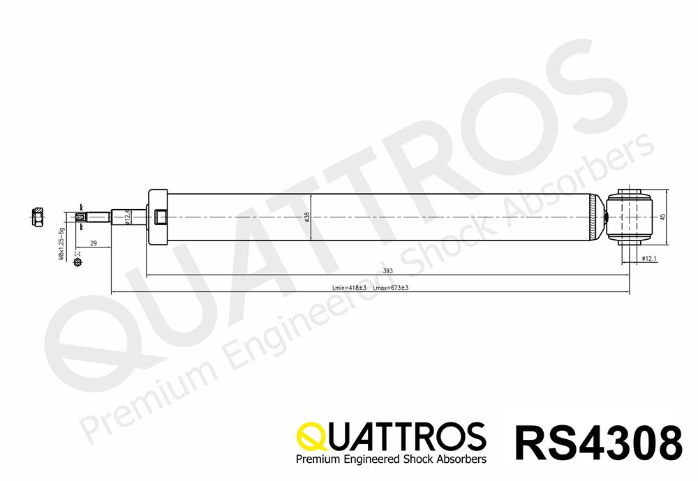 DAVID VASCO RS4308 QUATTROS Shock Absorber