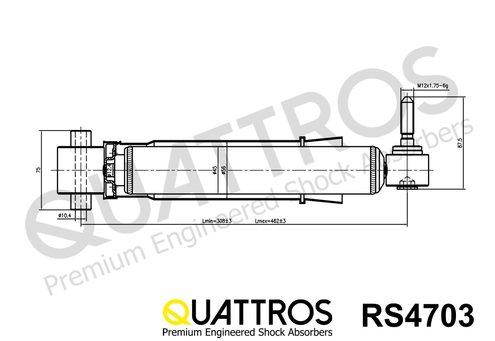 DAVID VASCO RS4703 QUATTROS Shock Absorber