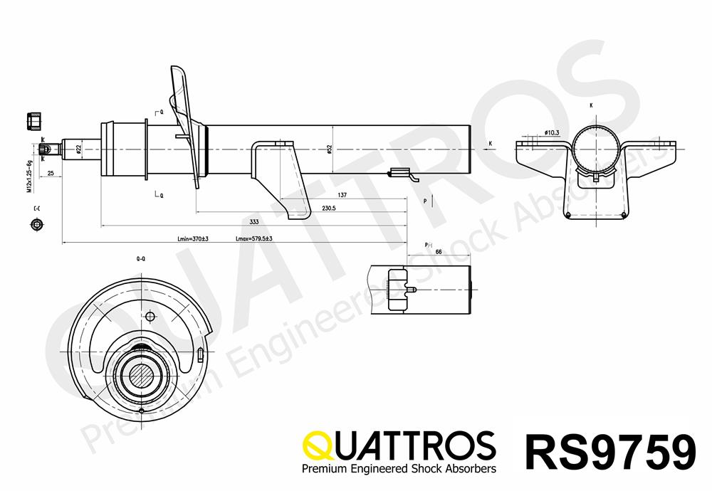DAVID VASCO RS9759 QUATTROS Shock Absorber