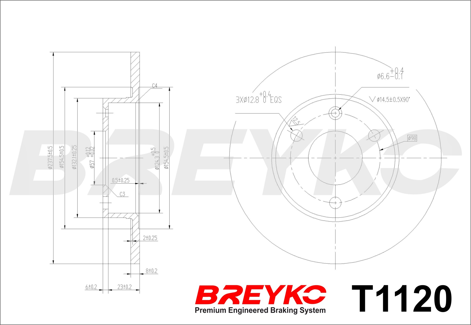 DAVID VASCO T1120 BREYKO Brake Disc