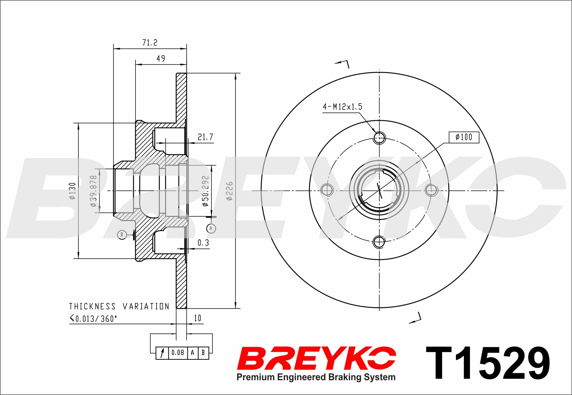 DAVID VASCO T1529 BREYKO Brake Disc