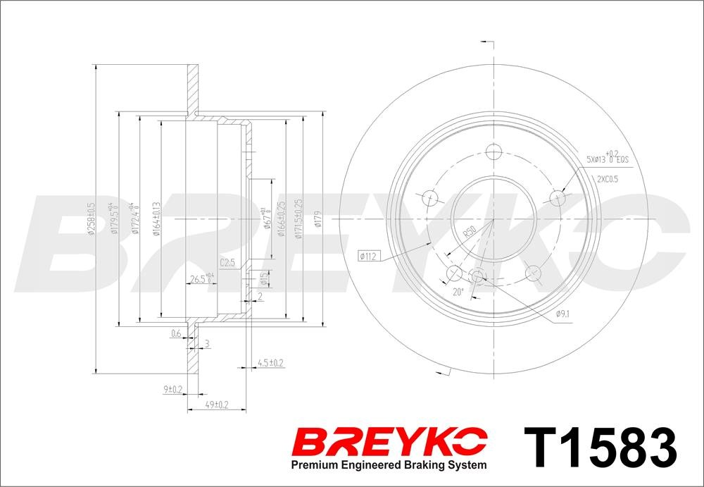 DAVID VASCO T1583 BREYKO Brake Disc