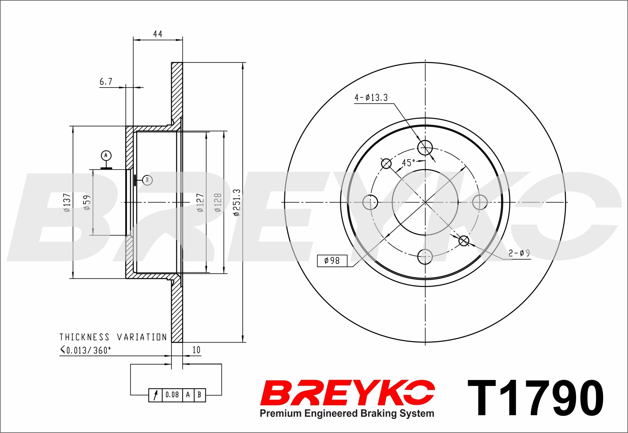 DAVID VASCO T1790 BREYKO Brake Disc