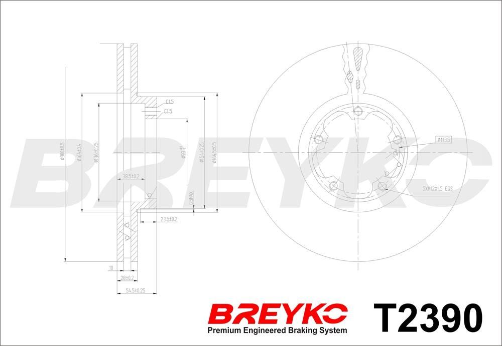 DAVID VASCO T2390 BREYKO Brake Disc