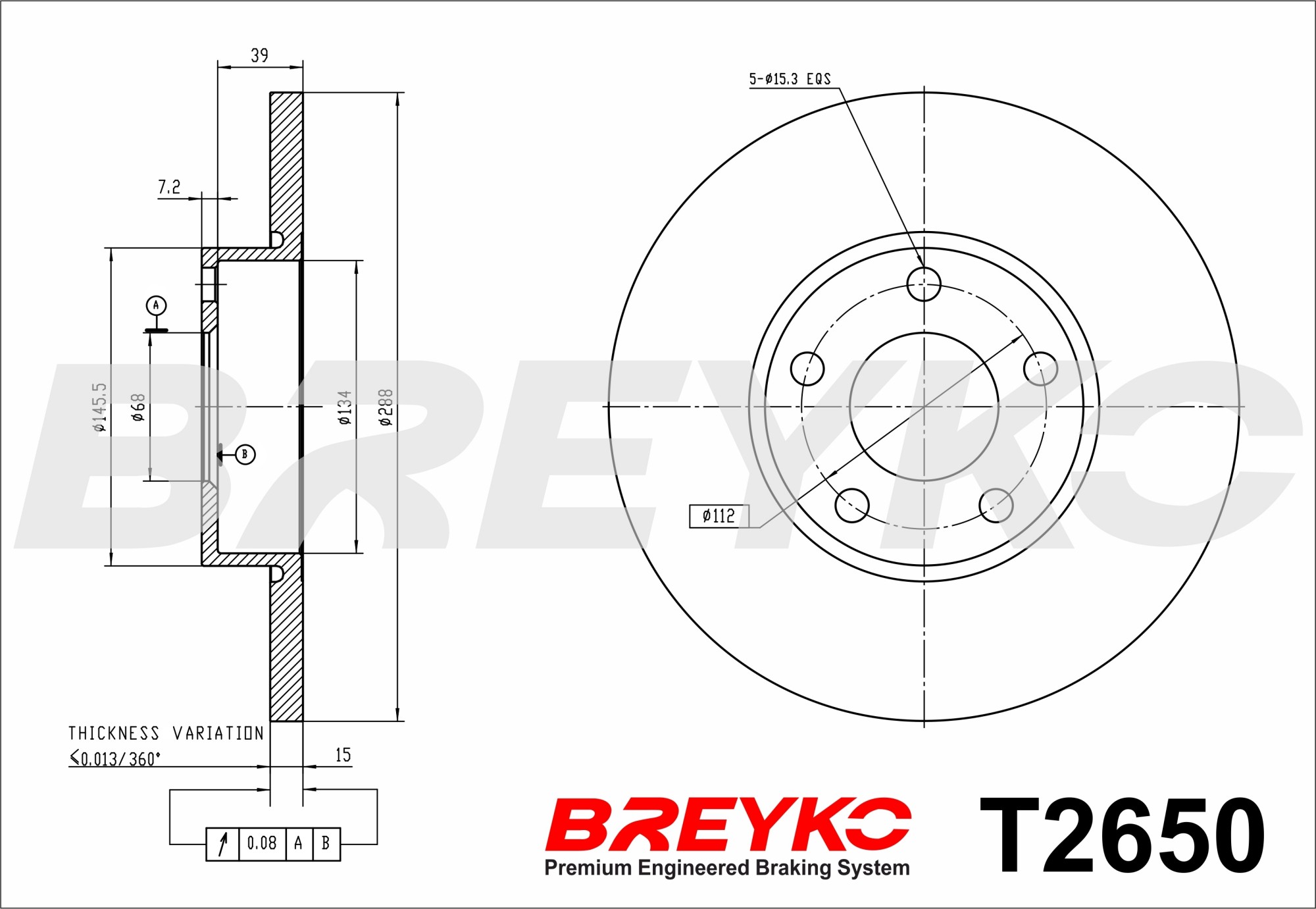 DAVID VASCO T2650 BREYKO Brake Disc