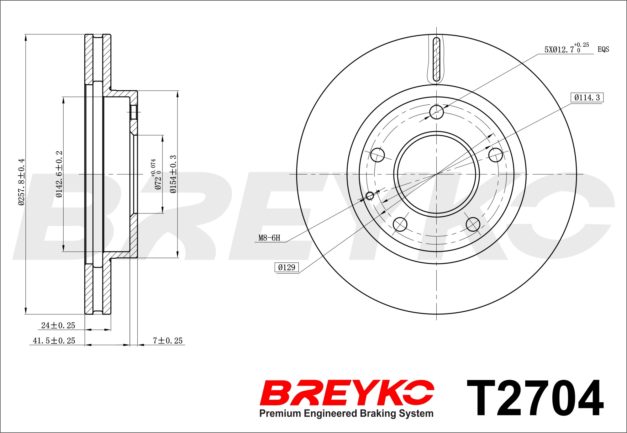 DAVID VASCO T2704 BREYKO Brake Disc