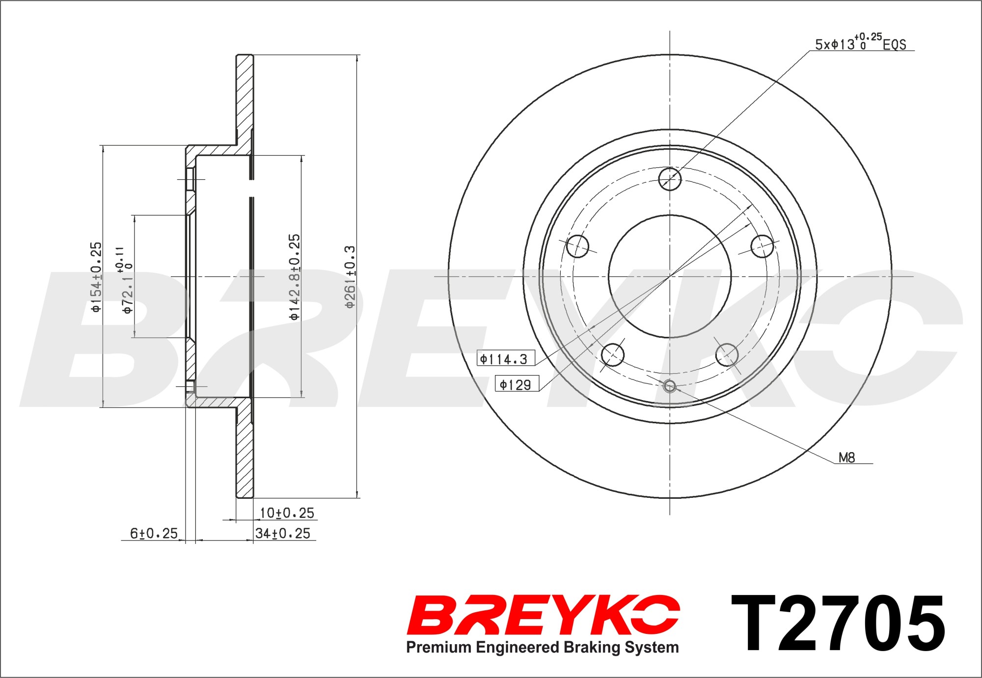 DAVID VASCO T2705 BREYKO Brake Disc