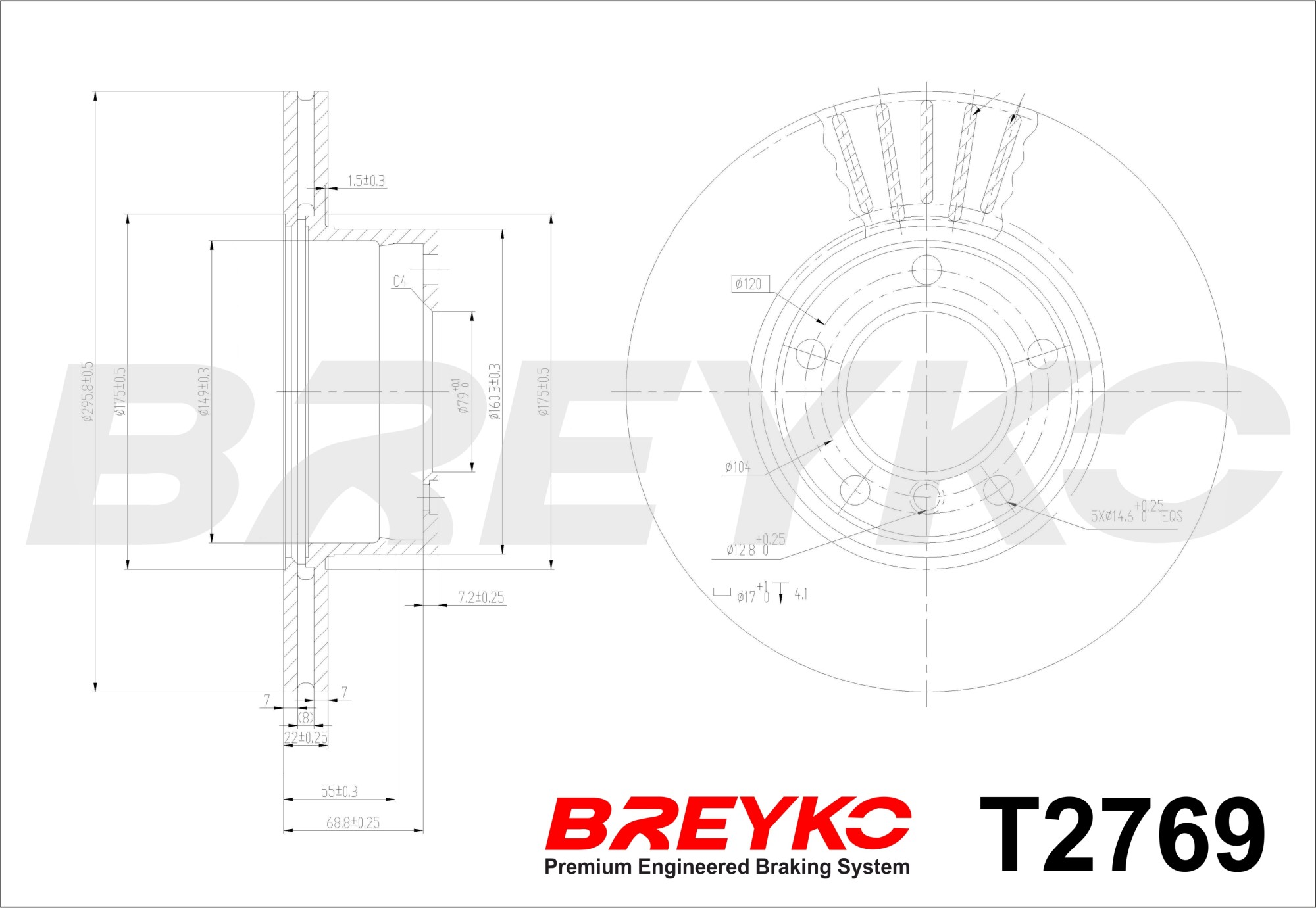 DAVID VASCO T2769 BREYKO Brake Disc