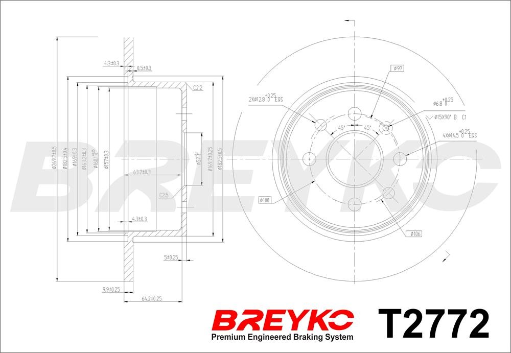 DAVID VASCO T2772 BREYKO Brake Disc