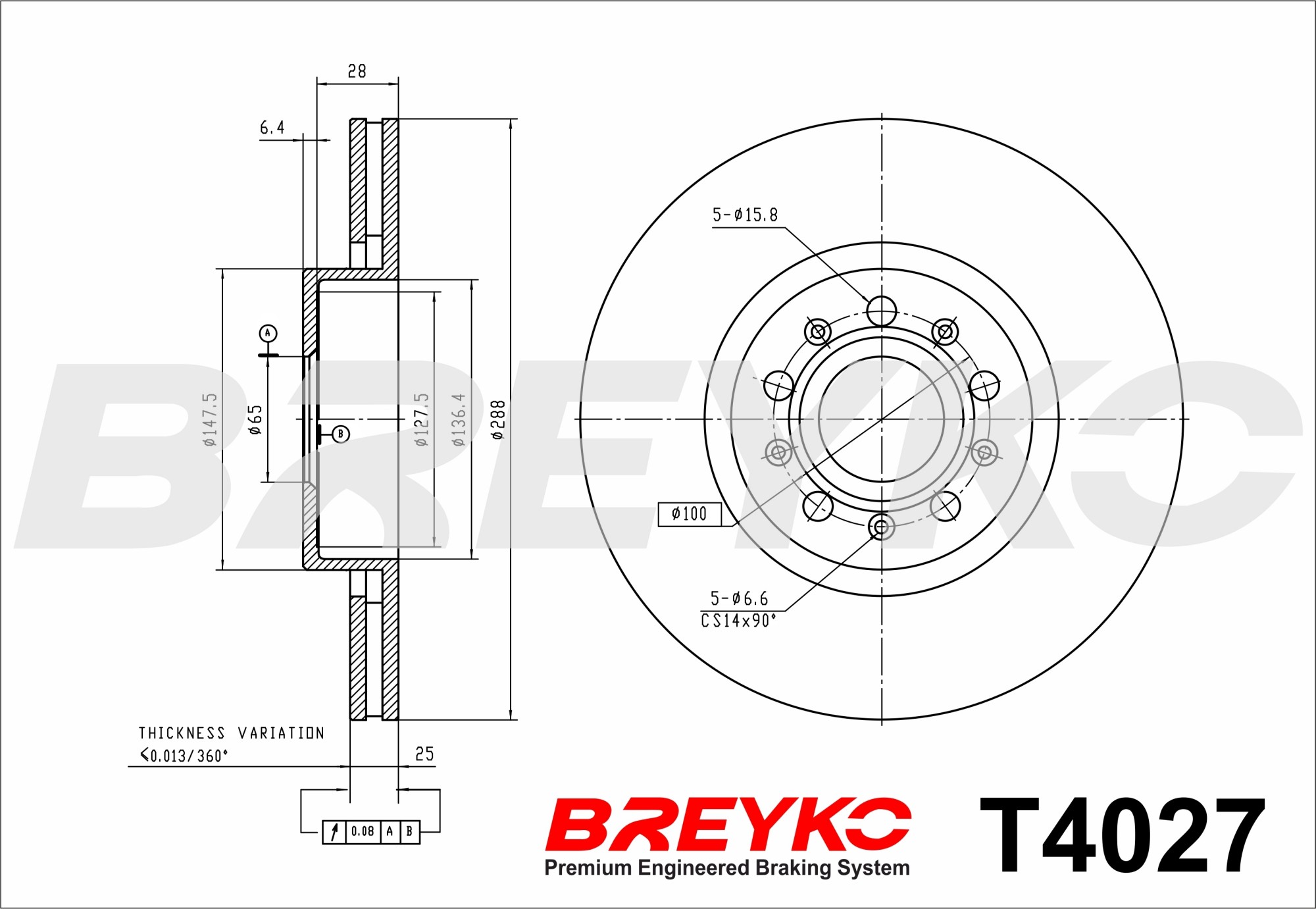 DAVID VASCO T4027 BREYKO Brake Disc