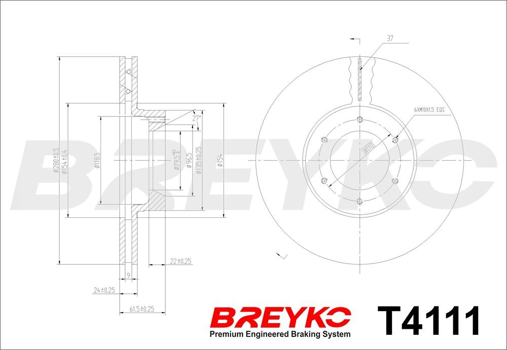 DAVID VASCO T4111 BREYKO Brake Disc
