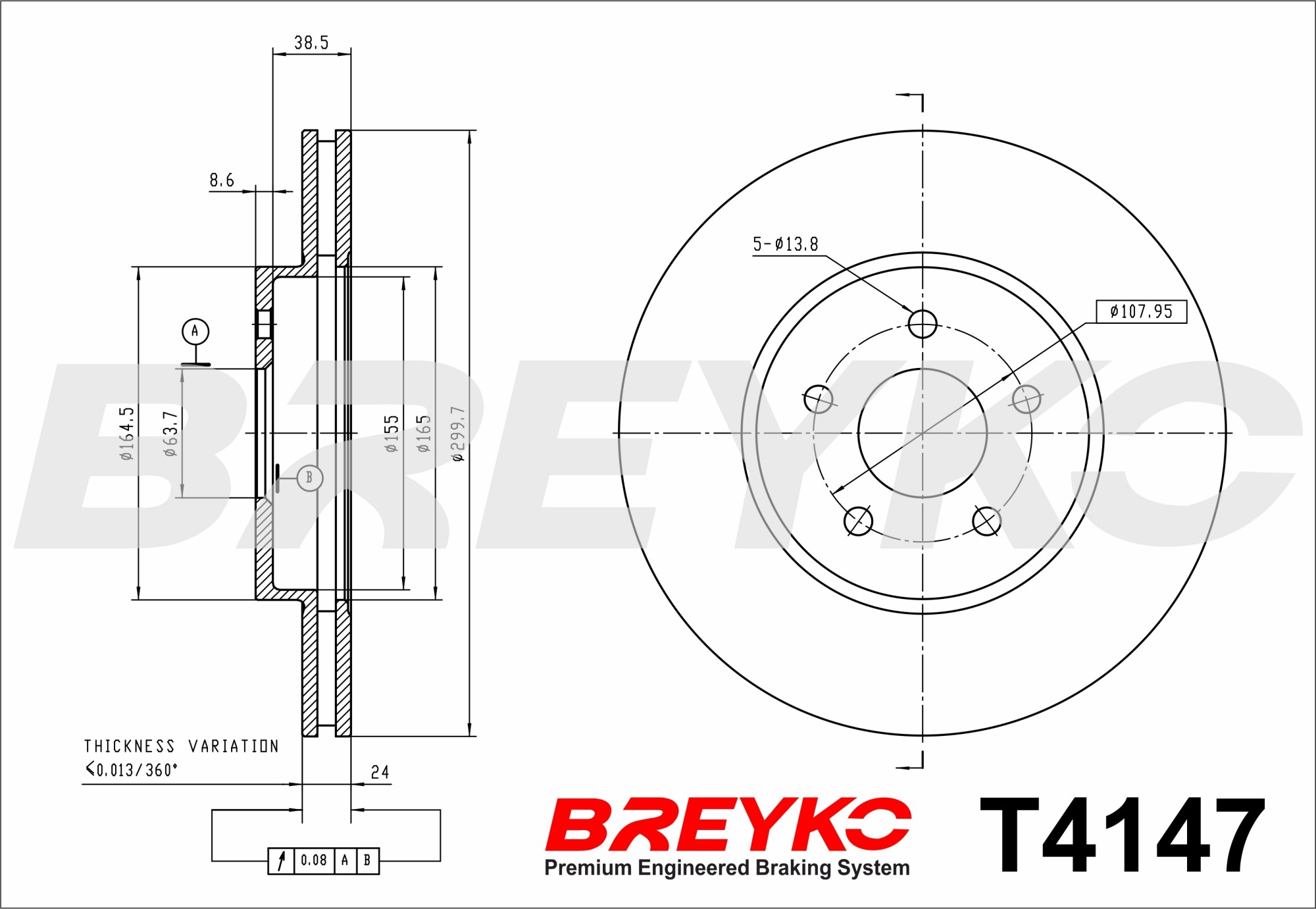 DAVID VASCO T4147 BREYKO Brake Disc