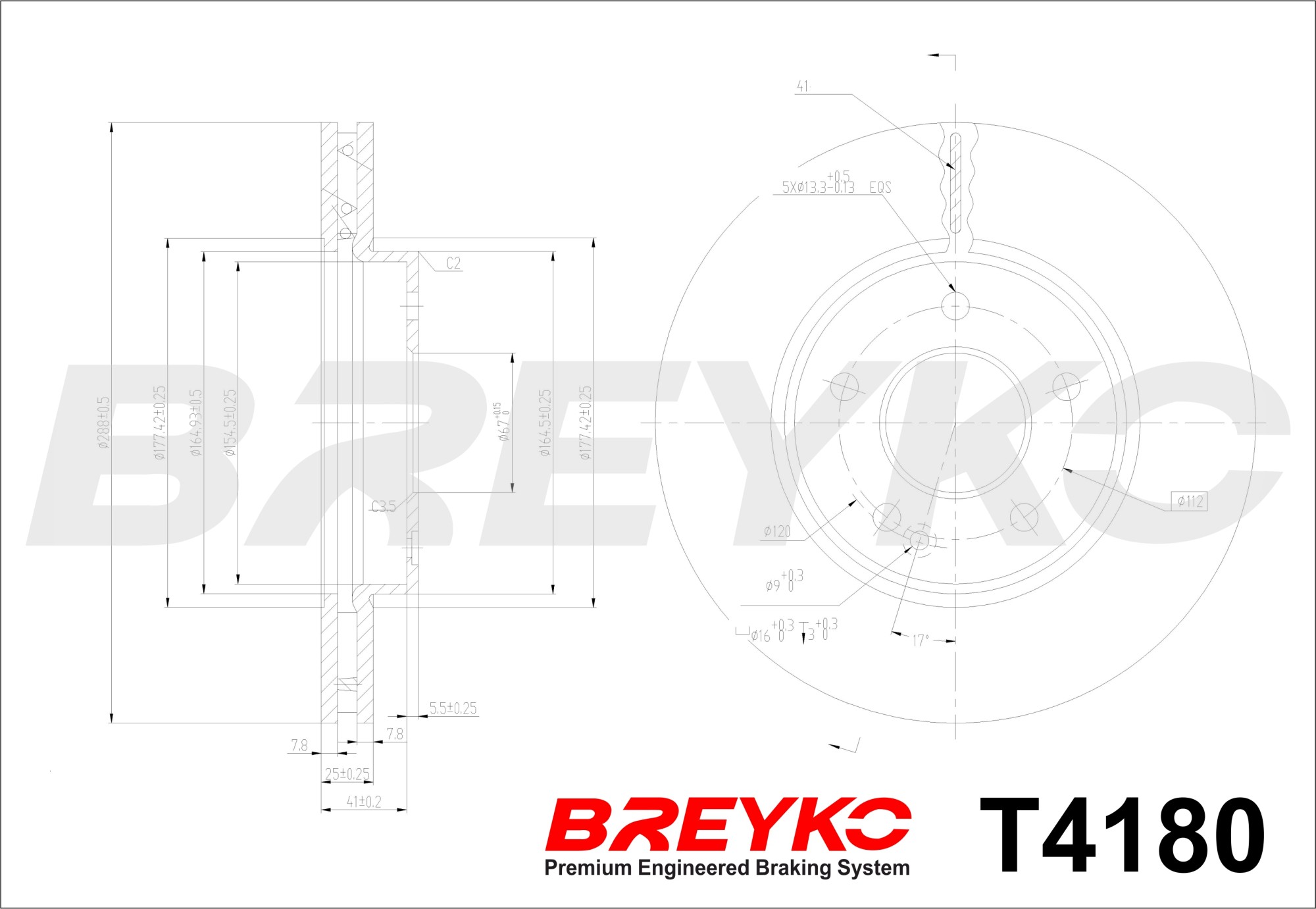 DAVID VASCO T4180 BREYKO Brake Disc