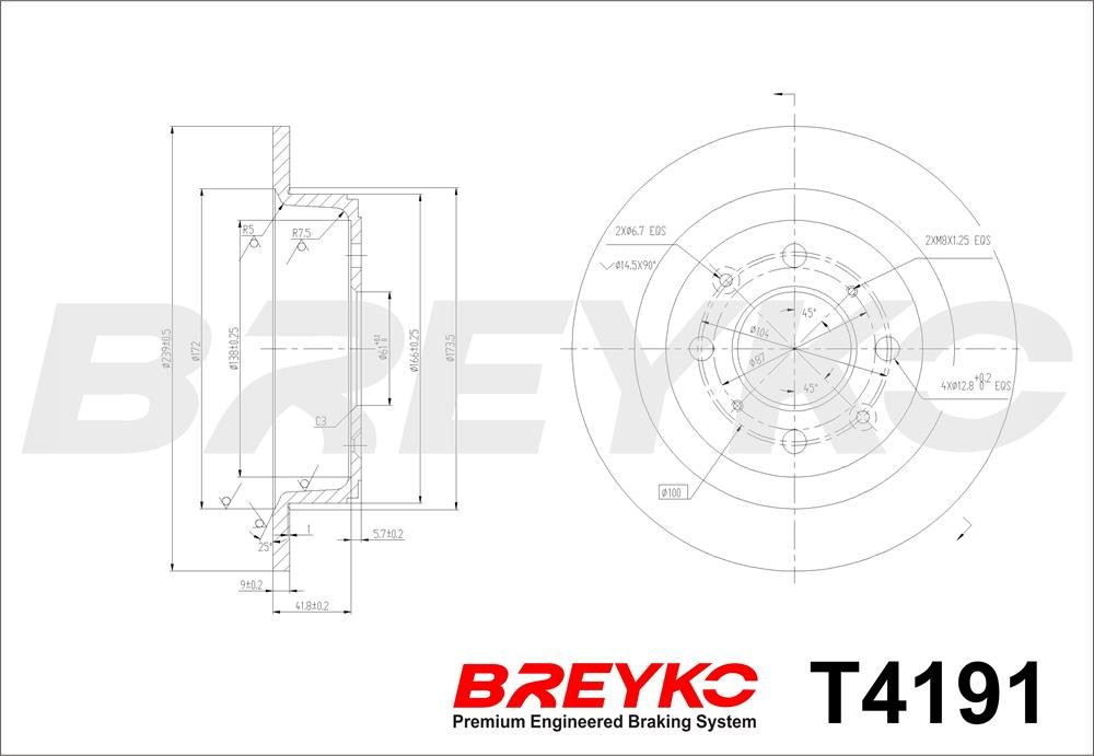 DAVID VASCO T4191 BREYKO Brake Disc