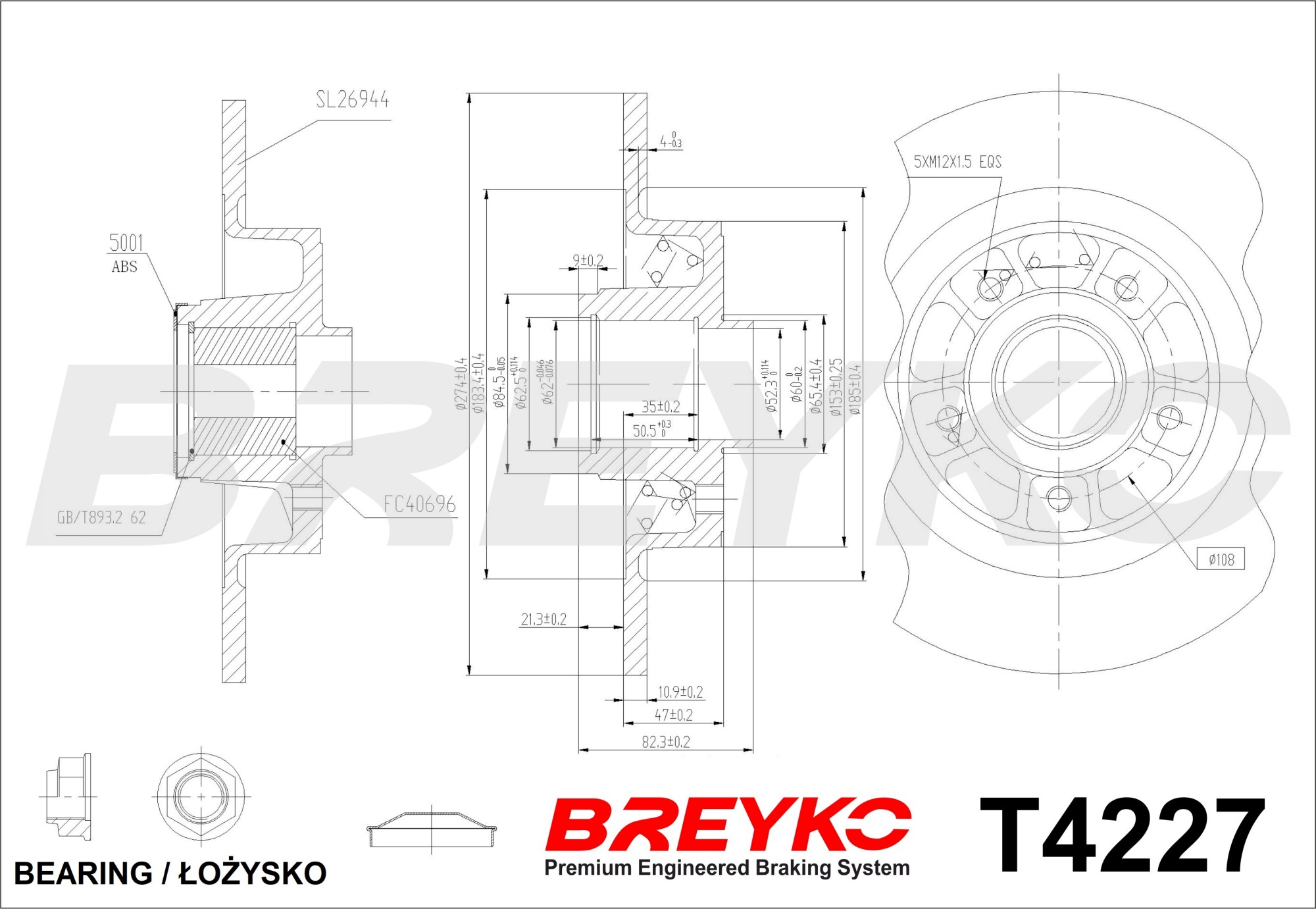 DAVID VASCO T4227 BREYKO Brake Disc