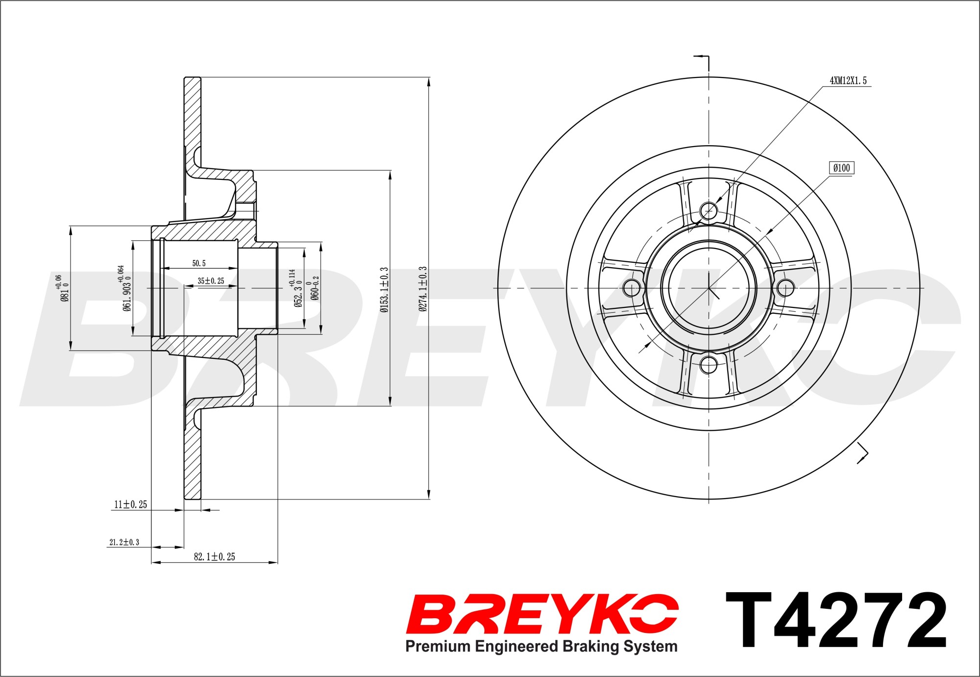 DAVID VASCO T4272 BREYKO Brake Disc
