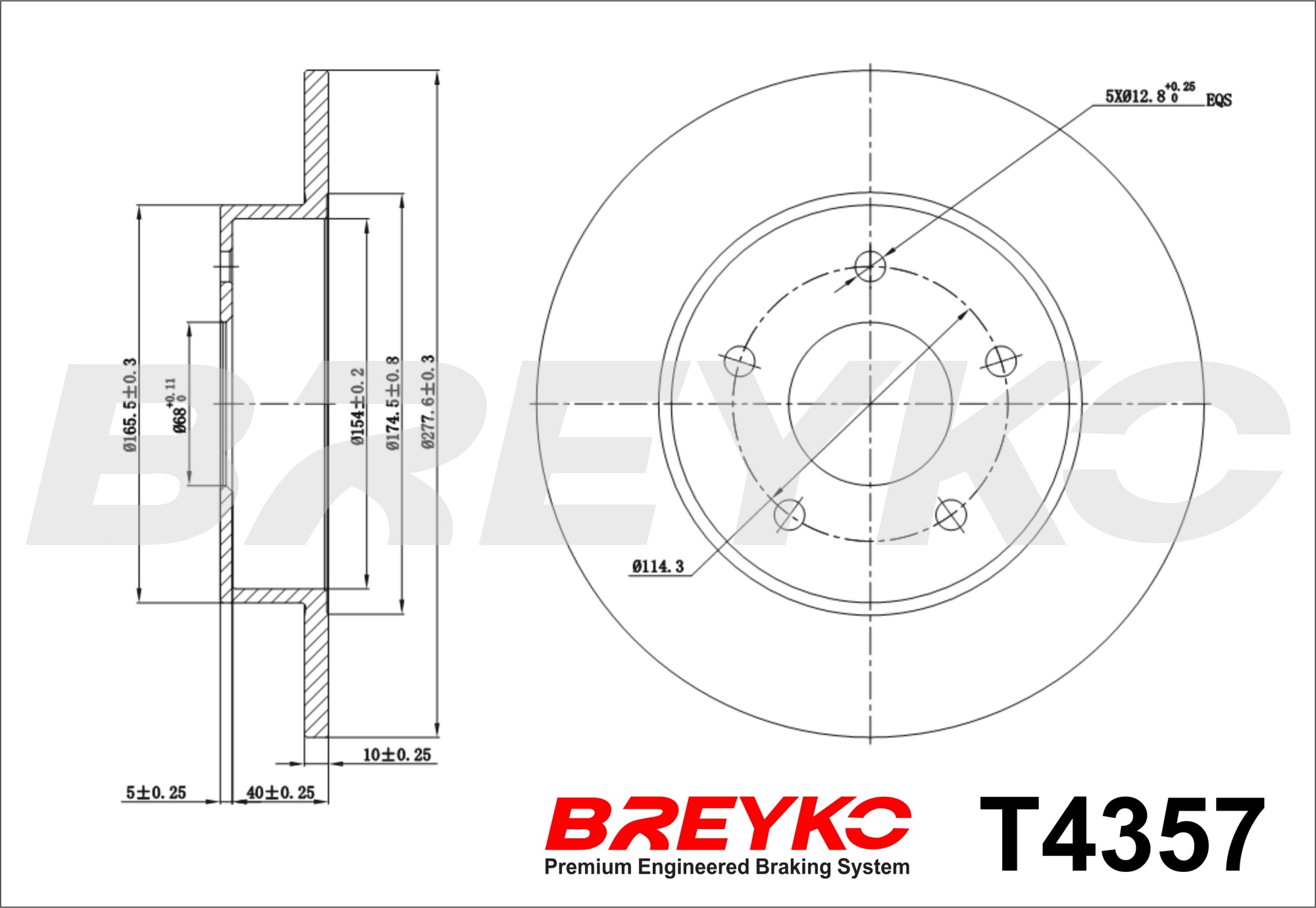 DAVID VASCO T4357 BREYKO Brake Disc