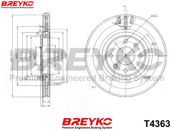 DAVID VASCO T4363 Brake Disc