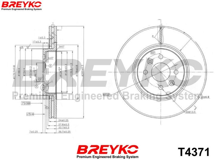 DAVID VASCO T4371 Brake Disc