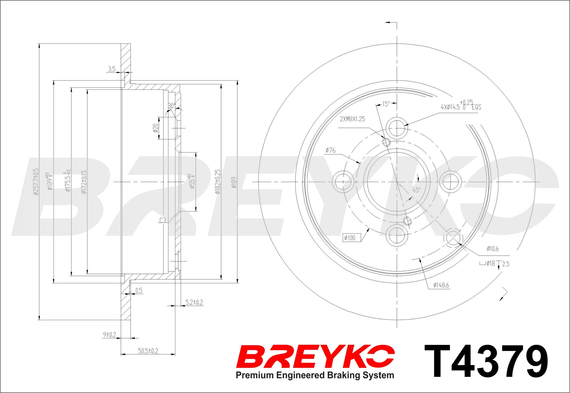 DAVID VASCO T4379 BREYKO Brake Disc