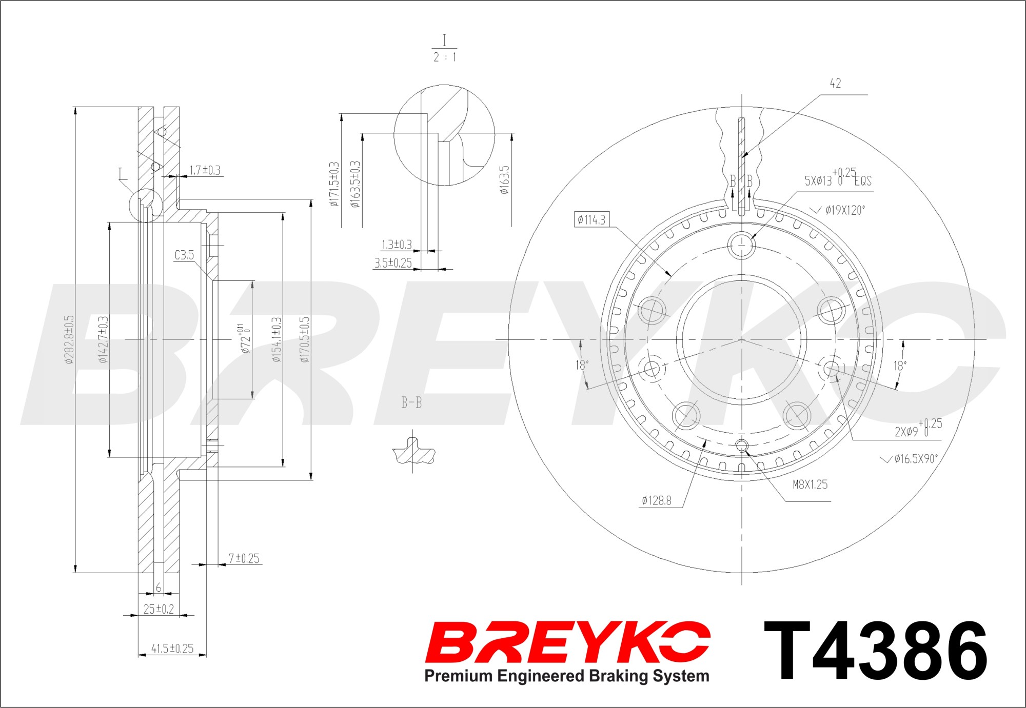 DAVID VASCO T4386 BREYKO Brake Disc
