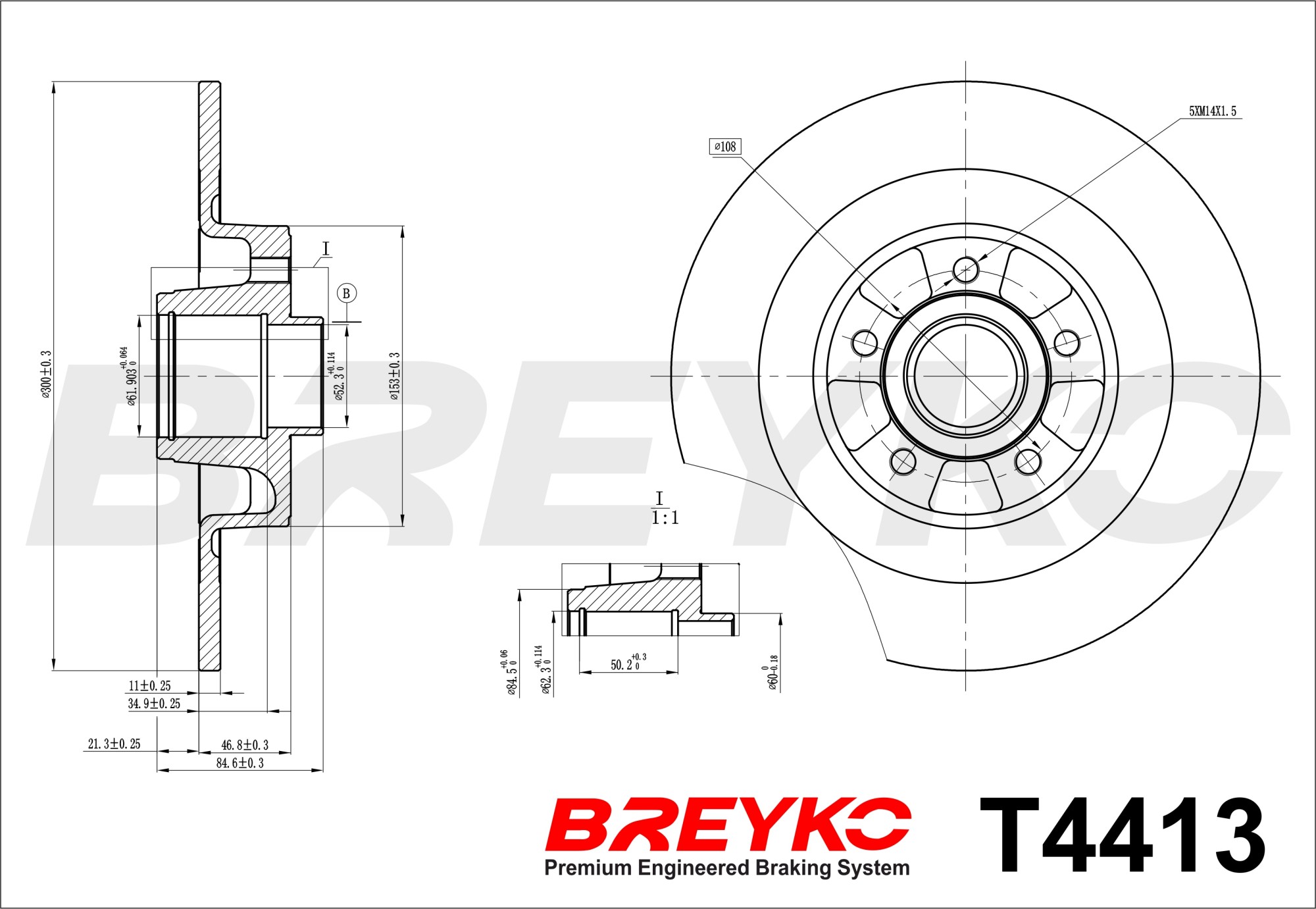 DAVID VASCO T4413 BREYKO Brake Disc