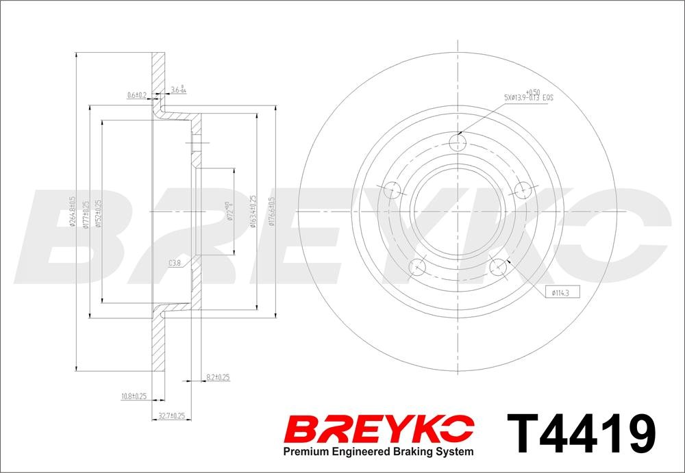 DAVID VASCO T4419 BREYKO Brake Disc