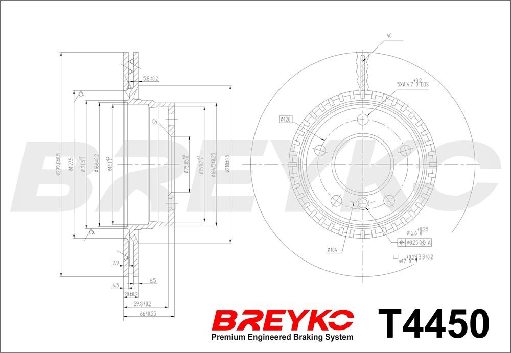 DAVID VASCO T4450 BREYKO Brake Disc