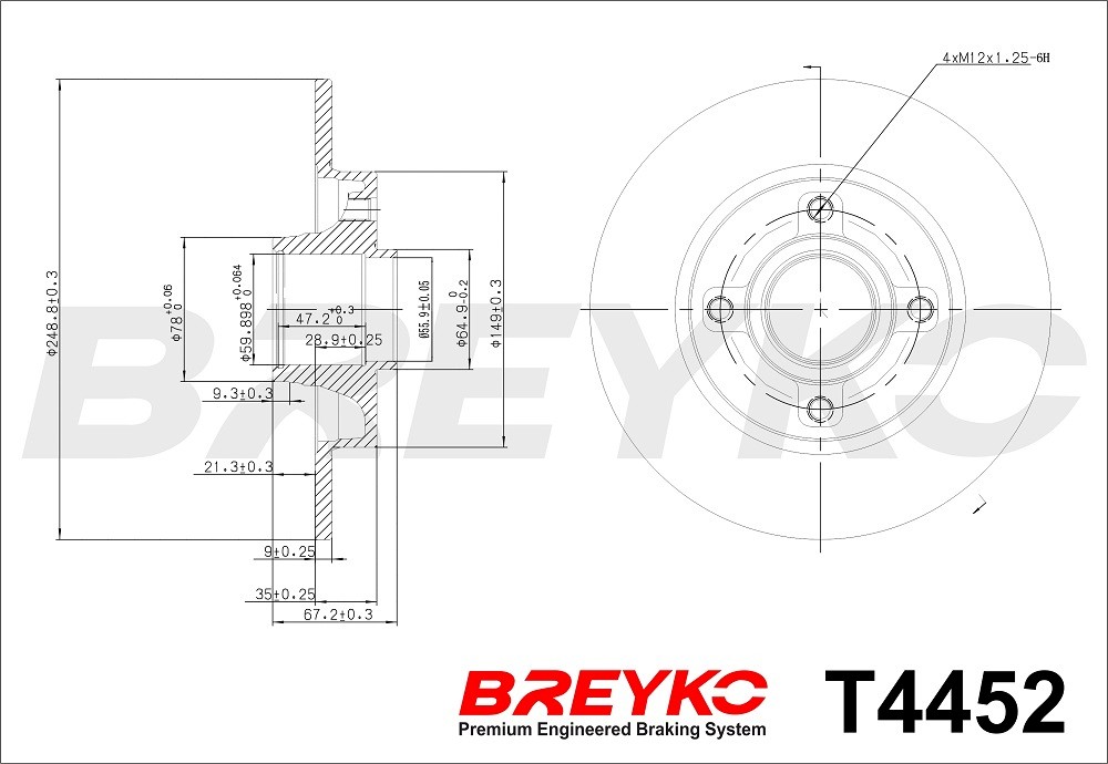 DAVID VASCO T4452 BREYKO Brake Disc
