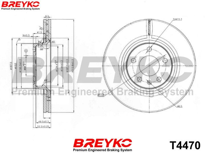 DAVID VASCO T4470 Brake Disc