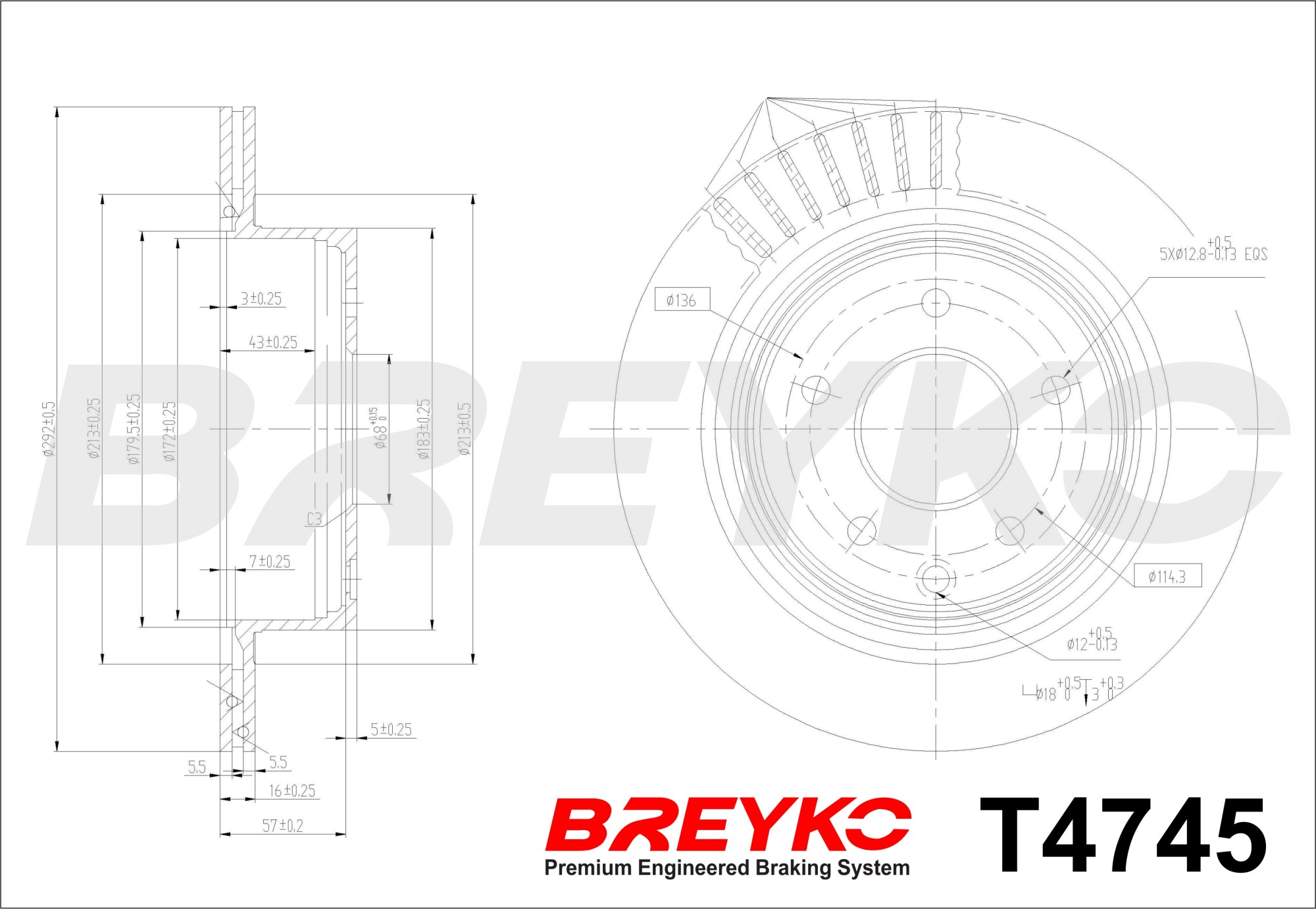 DAVID VASCO T4745 BREYKO Brake Disc