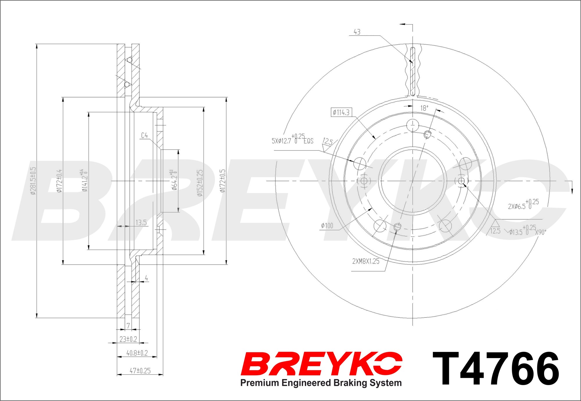 DAVID VASCO T4766 BREYKO Brake Disc