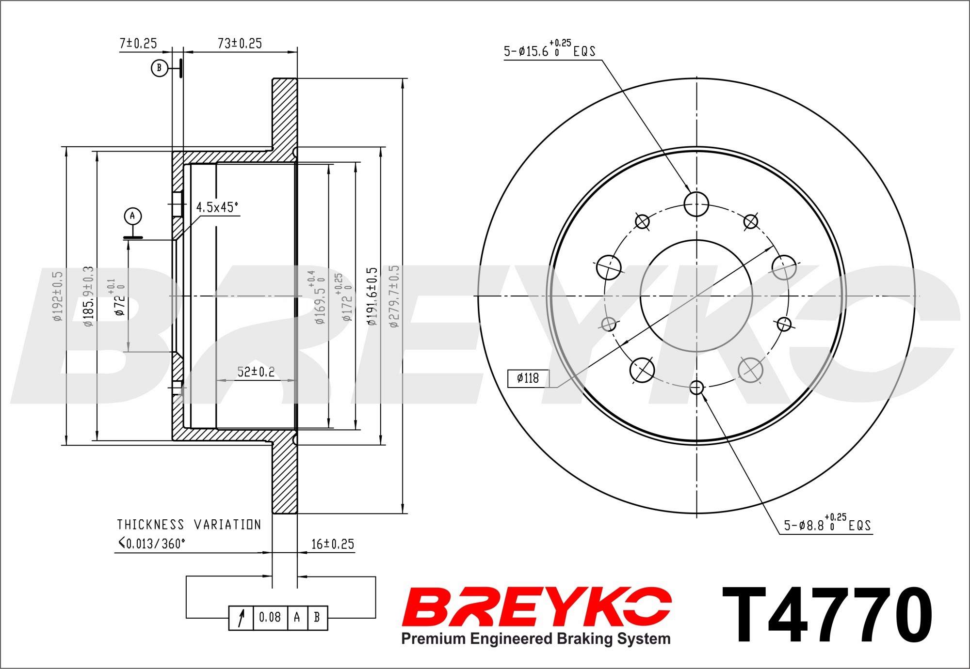 DAVID VASCO T4770 BREYKO Brake Disc
