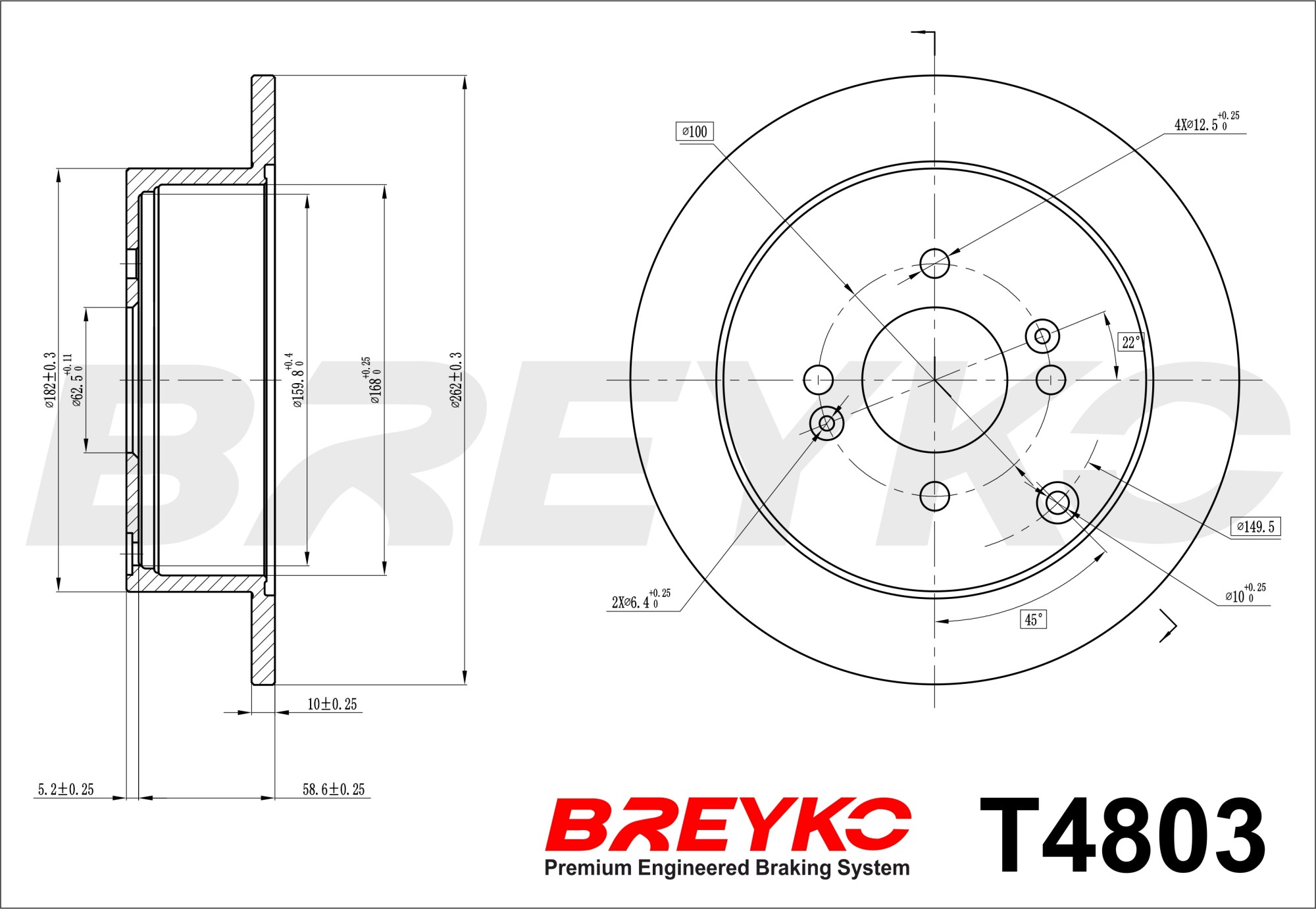 DAVID VASCO T4803 BREYKO Brake Disc
