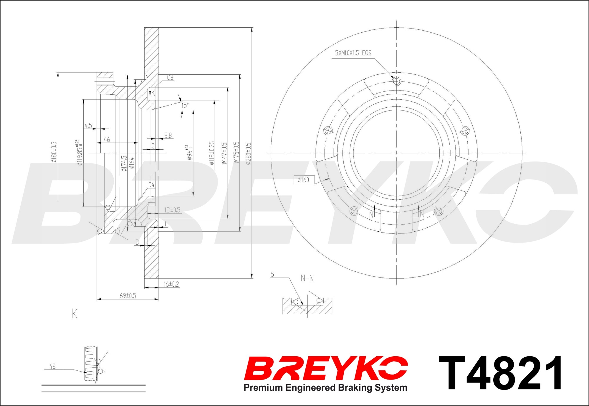 DAVID VASCO T4821 BREYKO Brake Disc
