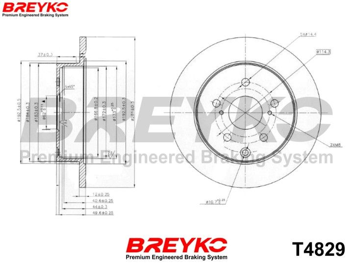 DAVID VASCO T4829 Brake Disc