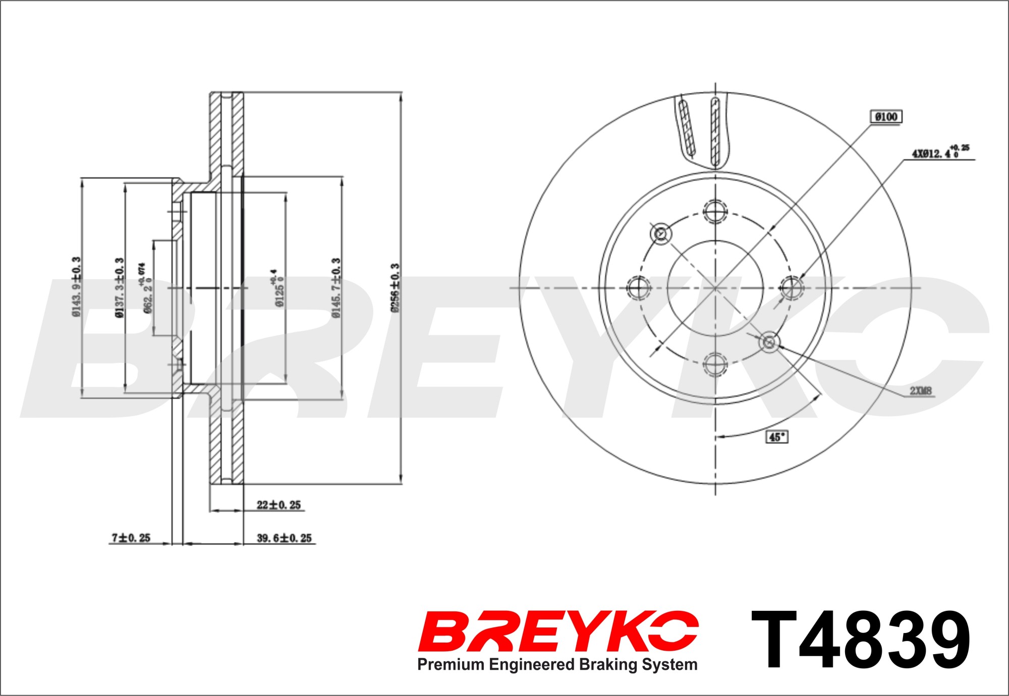 DAVID VASCO T4839 BREYKO Brake Disc