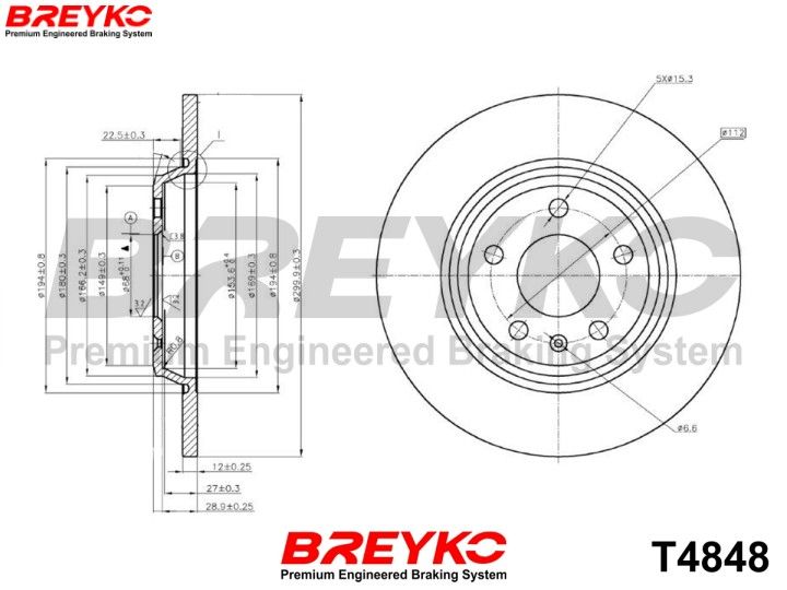 DAVID VASCO T4848 Brake Disc