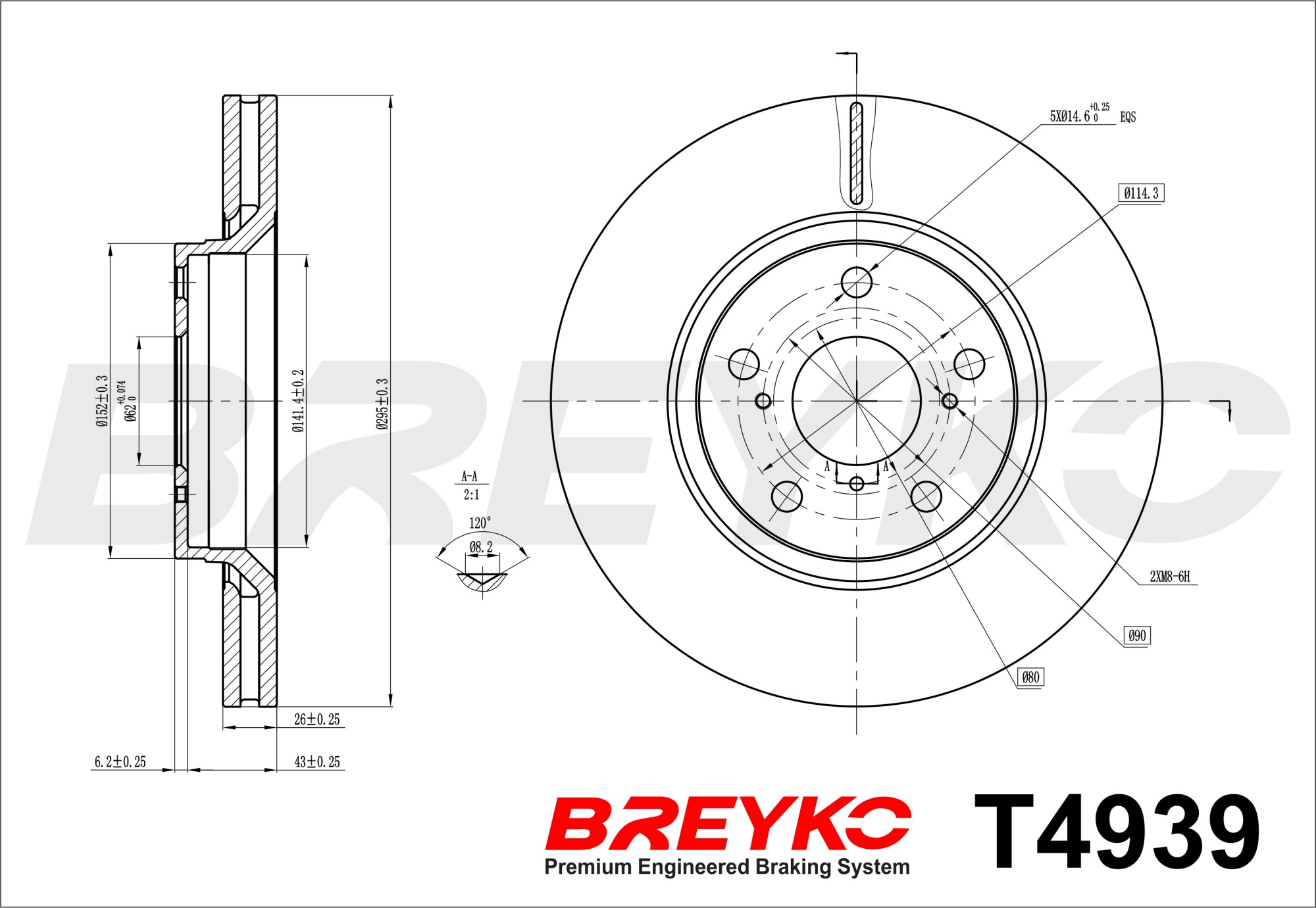 DAVID VASCO T4939 BREYKO Brake Disc
