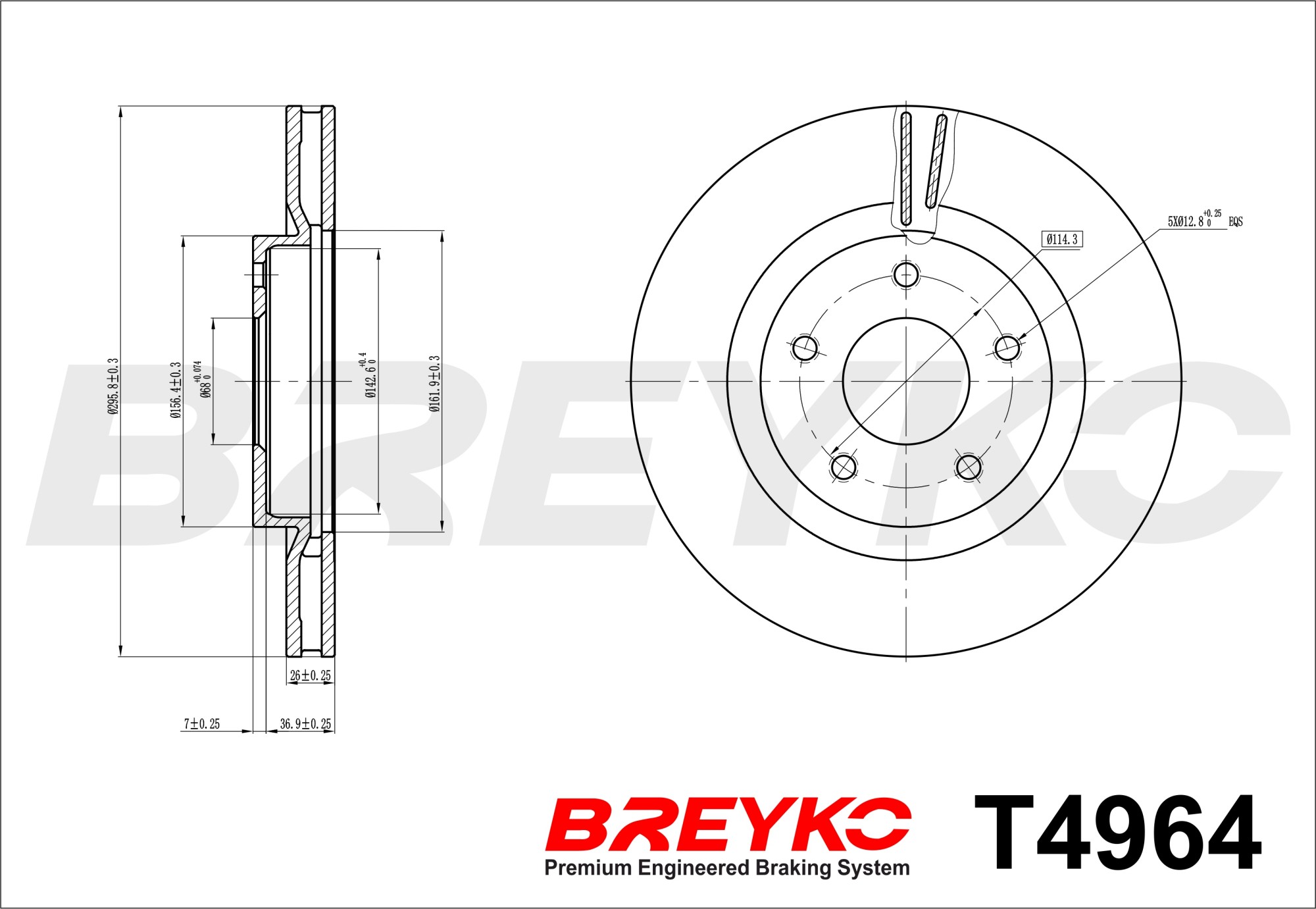 DAVID VASCO T4964 BREYKO Brake Disc