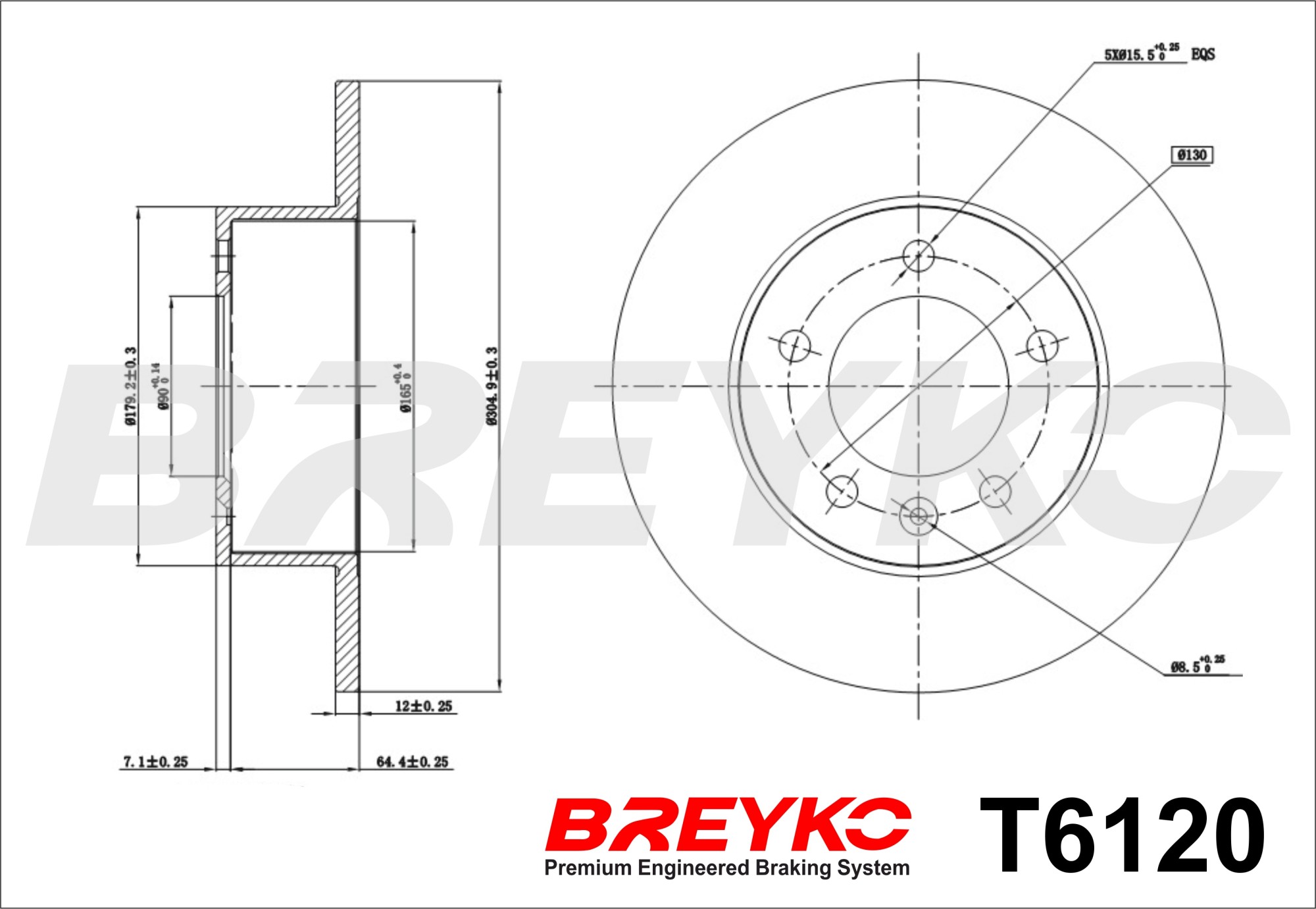 DAVID VASCO T6120 BREYKO Brake Disc
