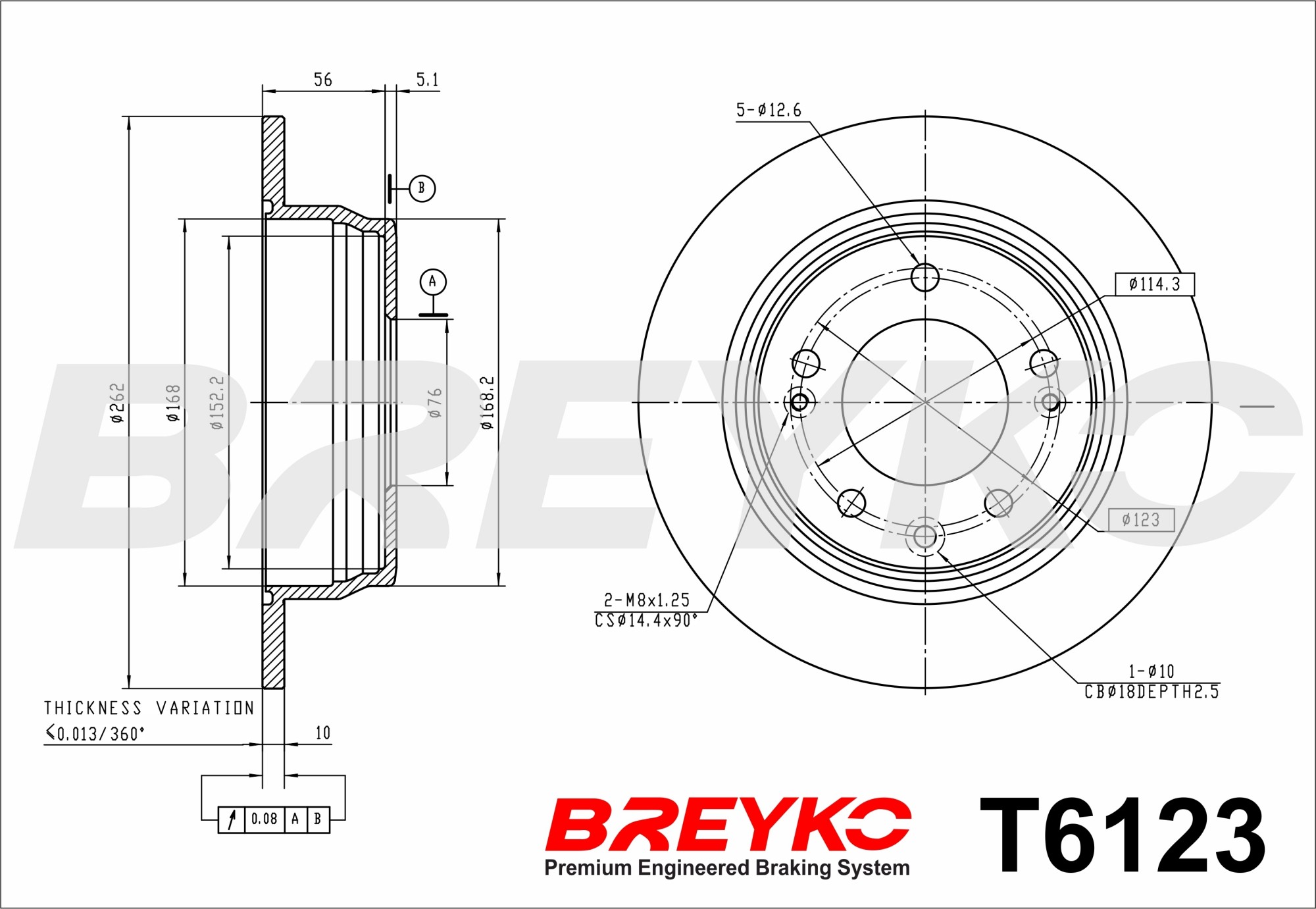 DAVID VASCO T6123 BREYKO Brake Disc