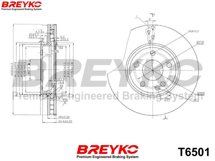 DAVID VASCO T6501 Brake Disc