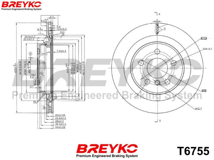 DAVID VASCO T6755 Brake Disc