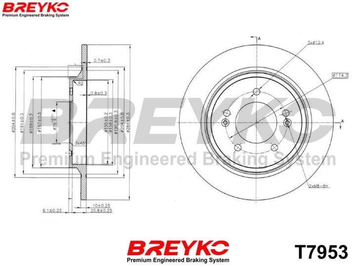 DAVID VASCO T7953 Brake Disc