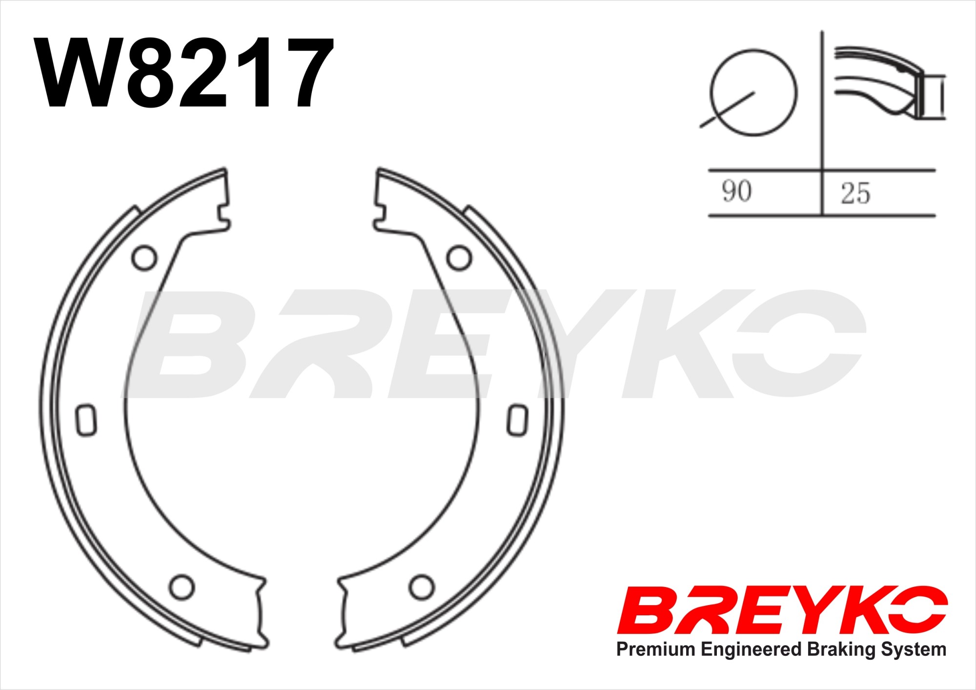 DAVID VASCO W8217 BREYKO Brake Shoe Set