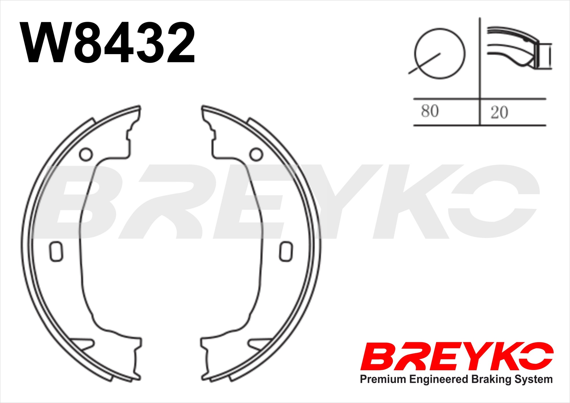 DAVID VASCO W8432 BREYKO Brake Shoe Set